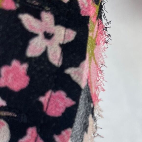 Free People Hold Onto Me Black Floral Button Down Shirt Sz S - Picture 5 of 11